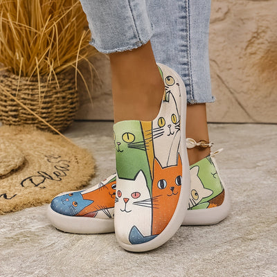 Buty Damskie Slip-On „Koty” – Lekkie i Miękkie na Co Dzień