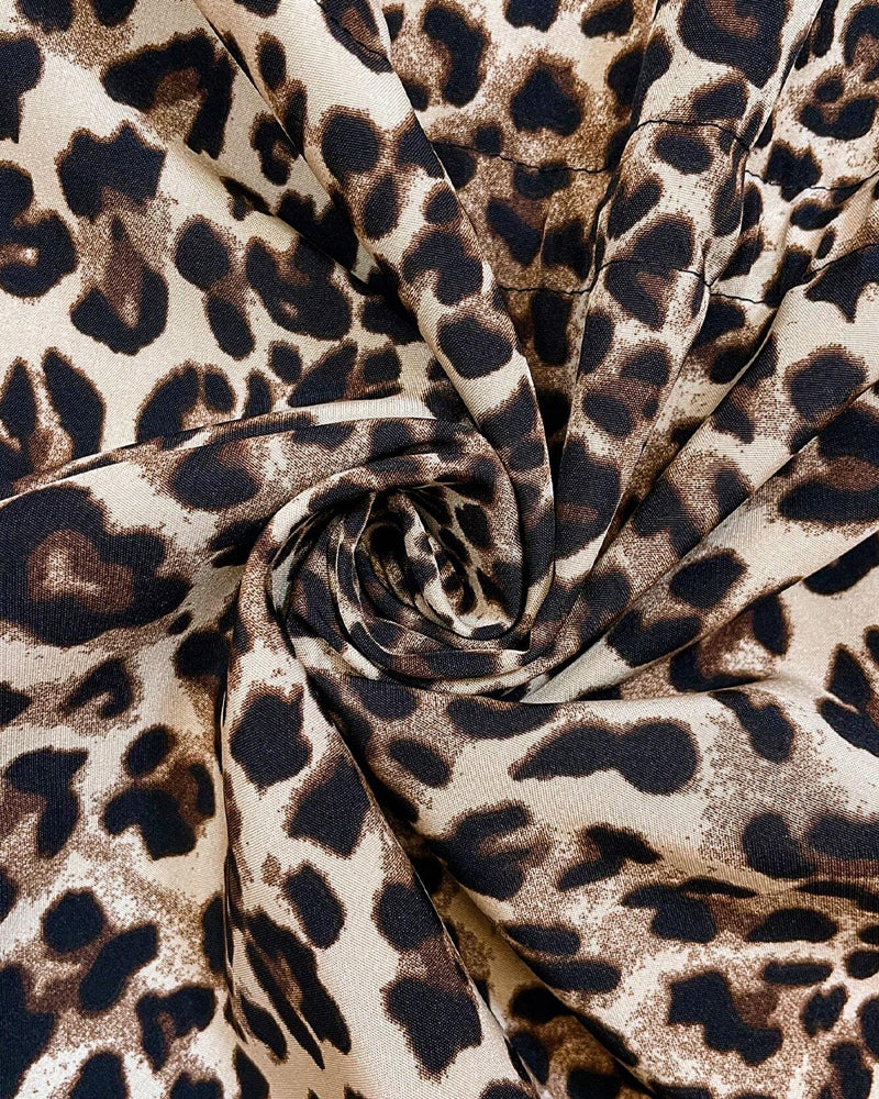 Płaszcz Z Kapturem Odwracalnym Wzorem Leopardiego