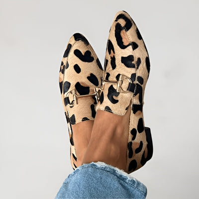 Vera – Stylowe Loafersy w Panterkę